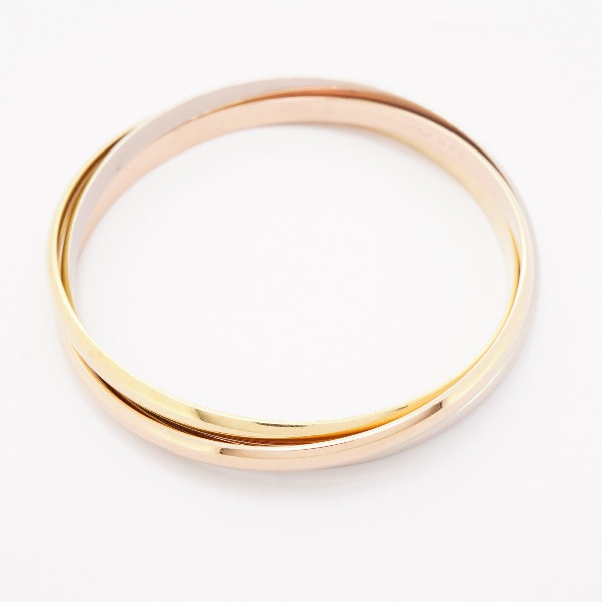 Cartier Bangle Trinity 18k Yellow Gold 18k White Pink Bracelet — view 3