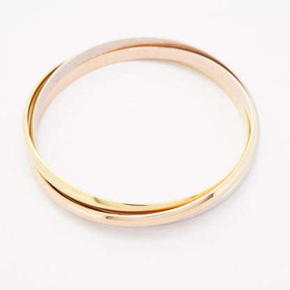 Cartier Bangle Trinity 18k Yellow Gold 18k White Pink Bracelet — view 3
