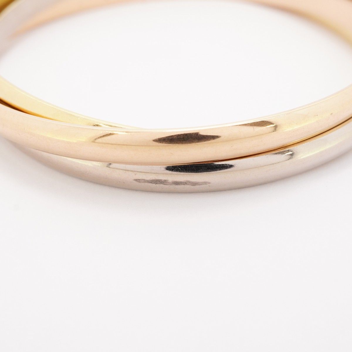 Cartier Bangle Trinity 18k Yellow Gold 18k White Pink Bracelet — view 7