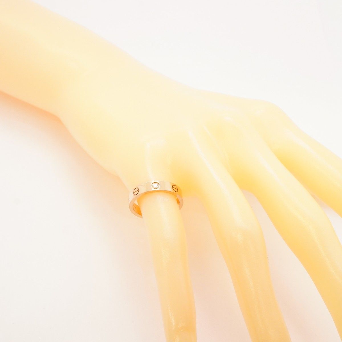 Cartier Ring Mini Love 18k Pink Gold Diamond — view 9