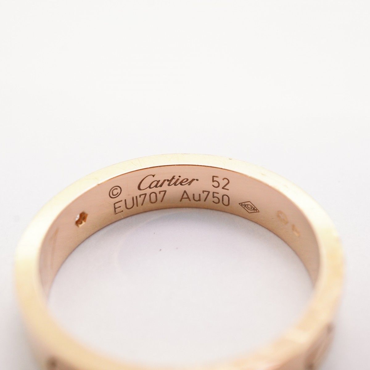 Cartier Ring Mini Love 18k Pink Gold Diamond — view 4
