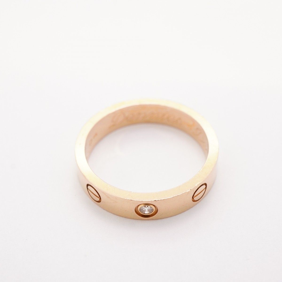 Cartier Ring Mini Love 18k Pink Gold Diamond — view 3