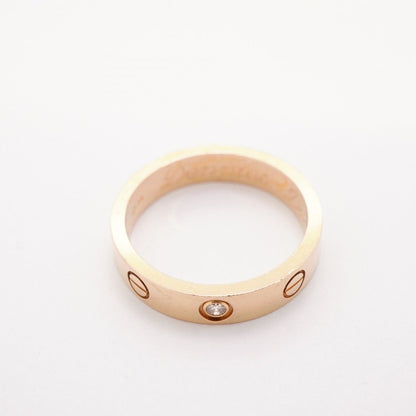 Cartier Ring Mini Love 18k Pink Gold Diamond — view 3