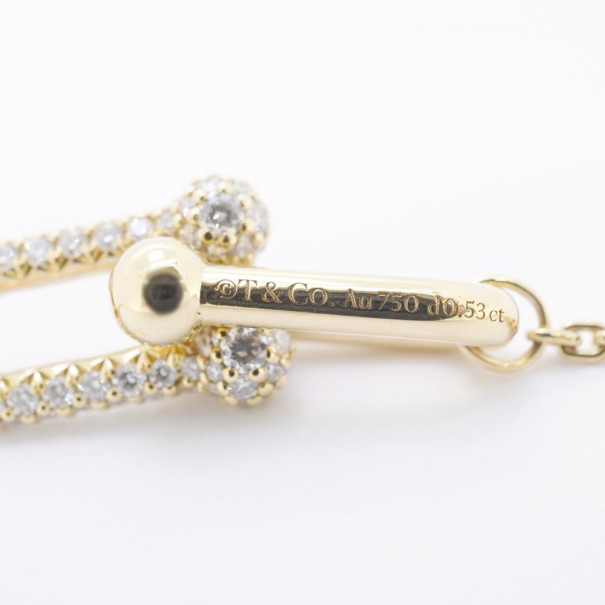 Tiffany & Co Necklace Double Link 18k Yellow Gold Diamond — view 6