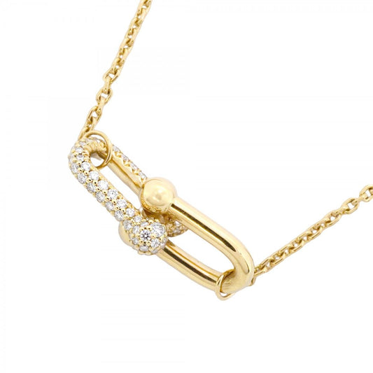 Tiffany & Co Necklace Double Link 18k Yellow Gold Diamond