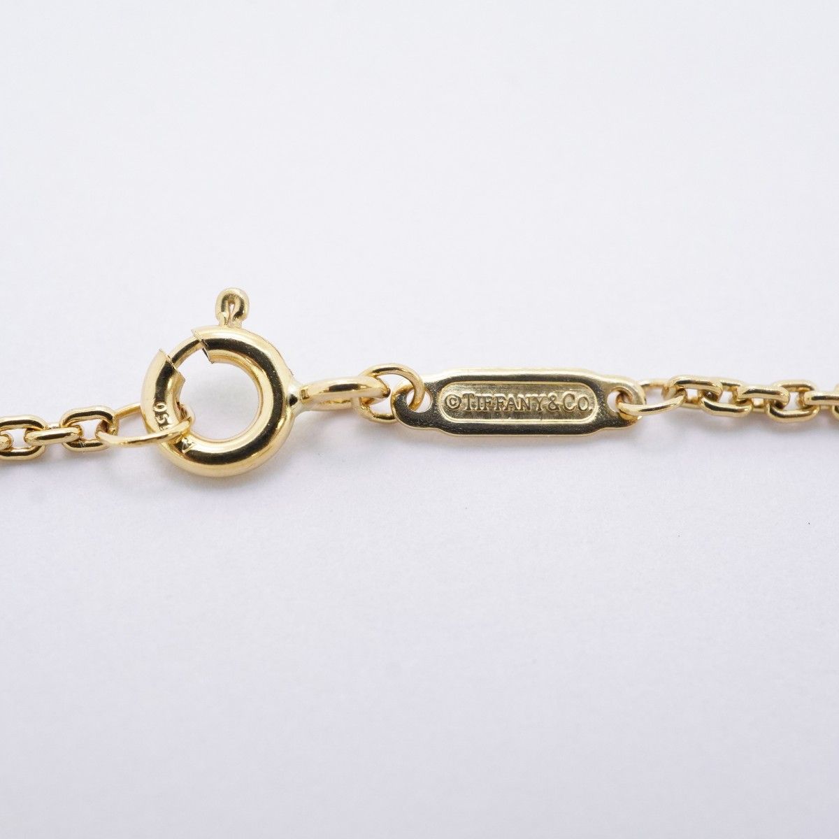 Tiffany & Co Necklace Double Link 18k Yellow Gold Diamond — view 4