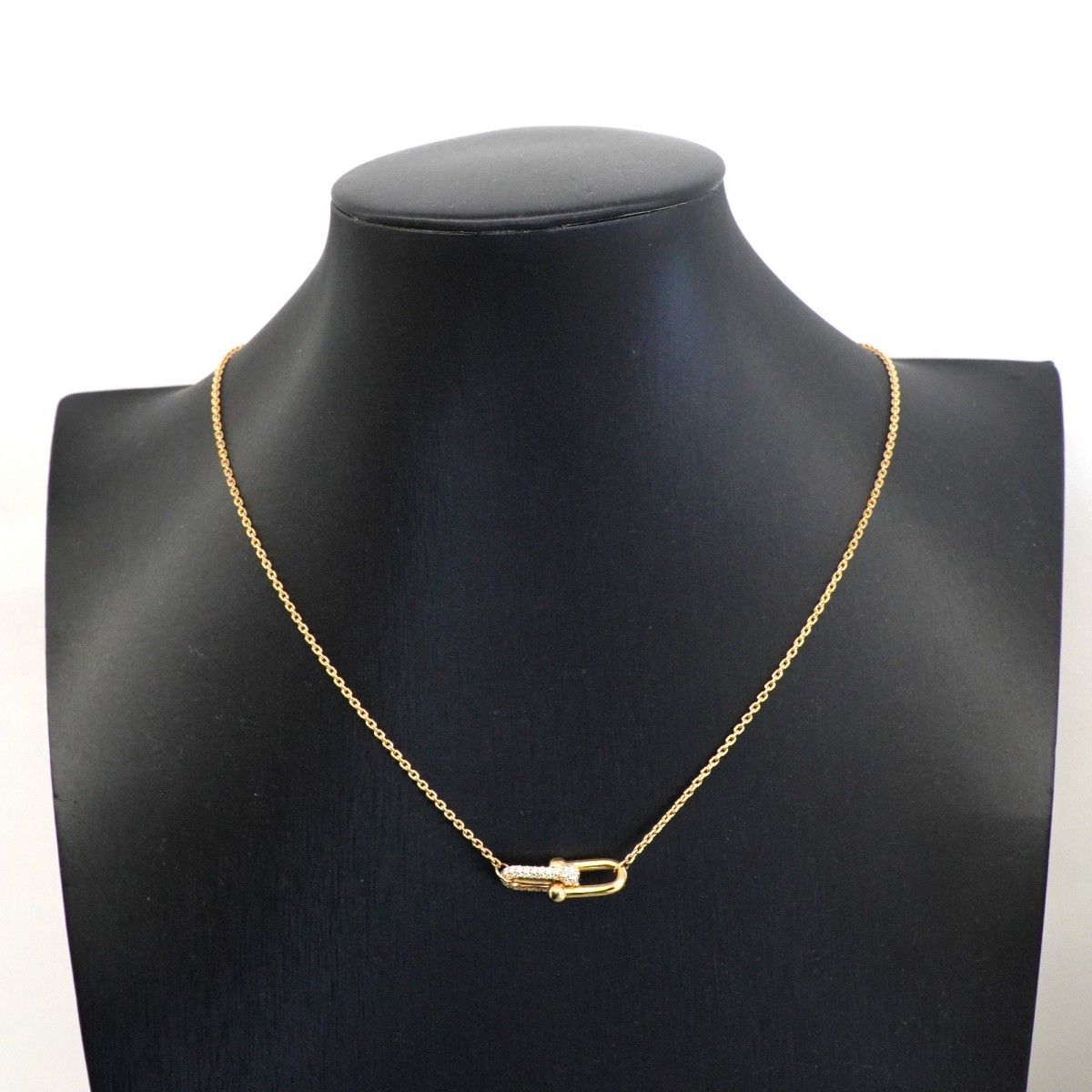 Tiffany & Co Necklace Double Link 18k Yellow Gold Diamond — view 7