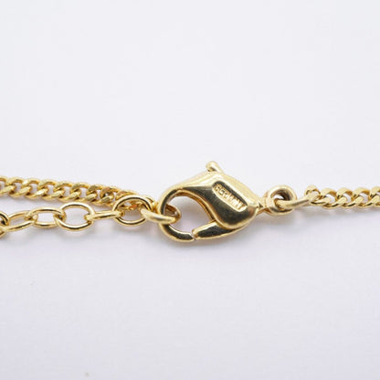 Dior Necklace Logo Oval Gold Plated Rhinestone — view 5