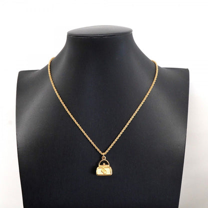 Dior Necklace CD Logo Bag Motif Gold Plated — view 6