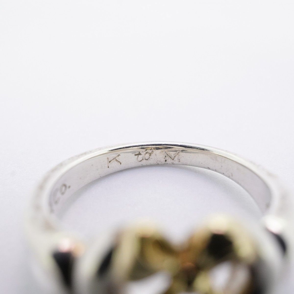 Tiffany & Co Ring Heart Ribbon 18k Yellow Gold 925 Sterling Silver — view 7