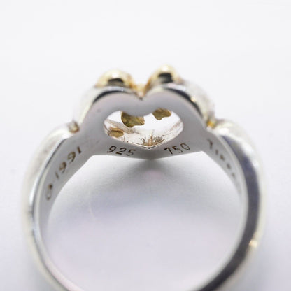 Tiffany & Co Ring Heart Ribbon 18k Yellow Gold 925 Sterling Silver — view 5