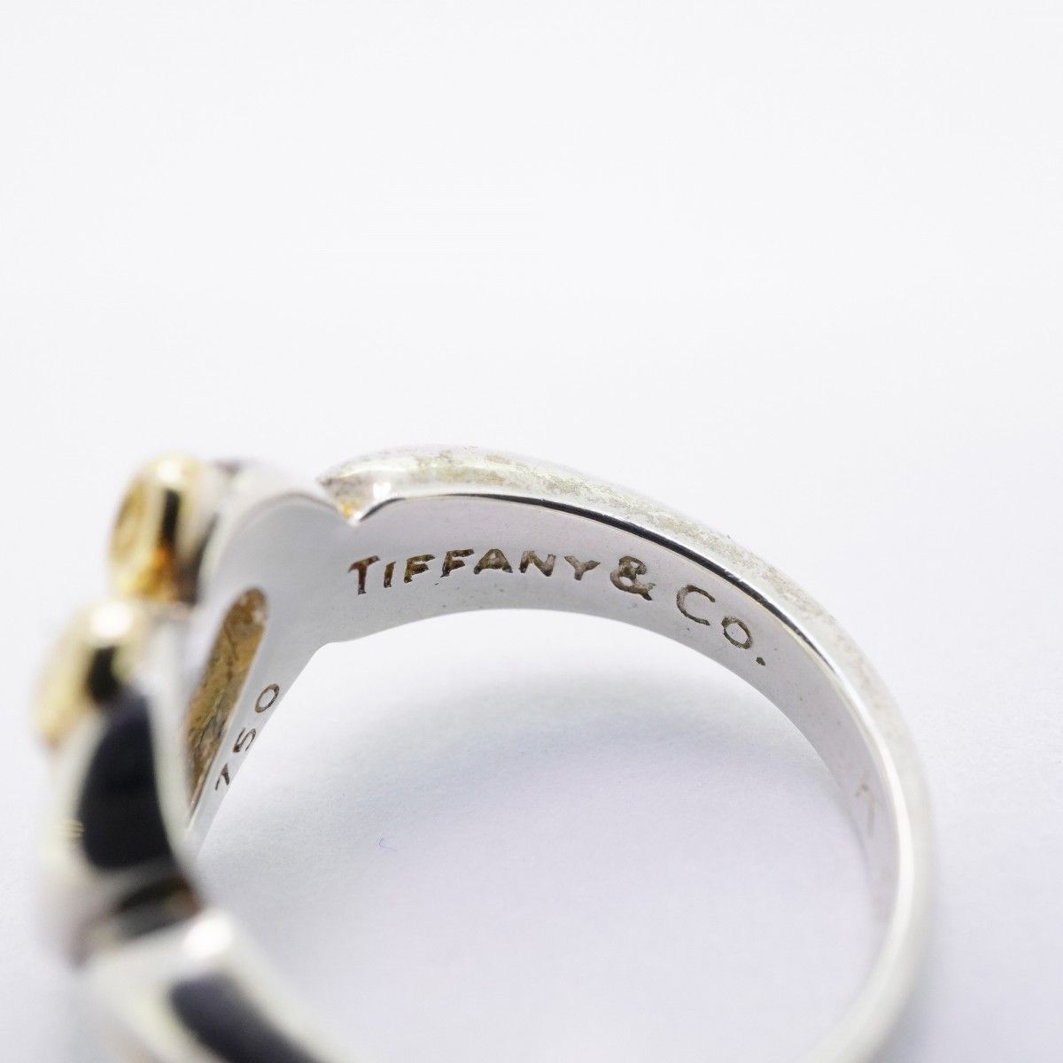 Tiffany & Co Ring Heart Ribbon 18k Yellow Gold 925 Sterling Silver — view 4
