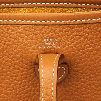 Hermes Shoulder Bag Evelyne TPM Taurillon Clemence Gold Silver — view 5