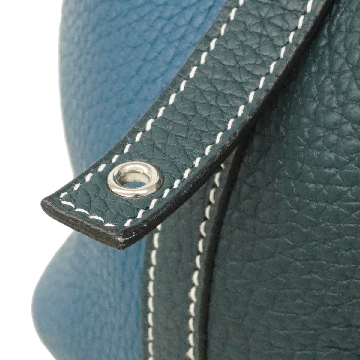 Hermes Handbag Picotin Lock Kazak PM Taurillon Clemence Vert Bosphore Cypress — view 8