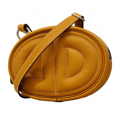 Hermes Shoulder Bag in the Loop Verso Swift Toffee Lime Silver