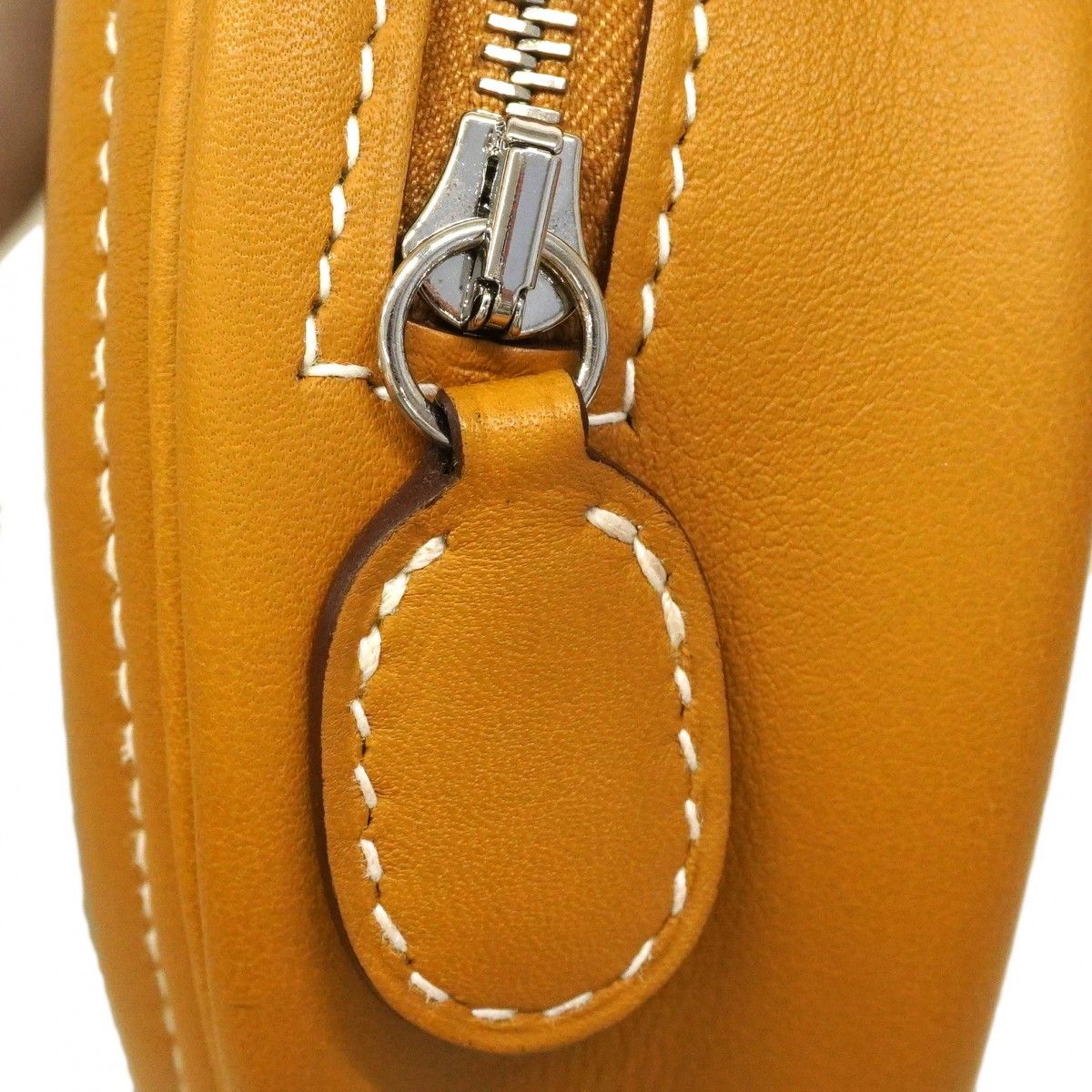 Hermes Shoulder Bag in the Loop Verso Swift Toffee Lime Silver — view 6