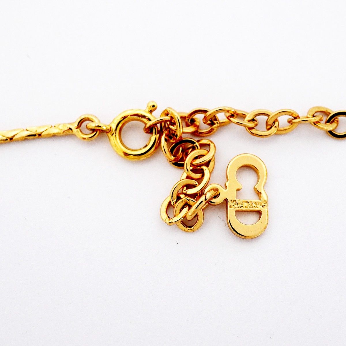 Dior Necklace Gold Plated Faux Pearl Rhinestone — view 4