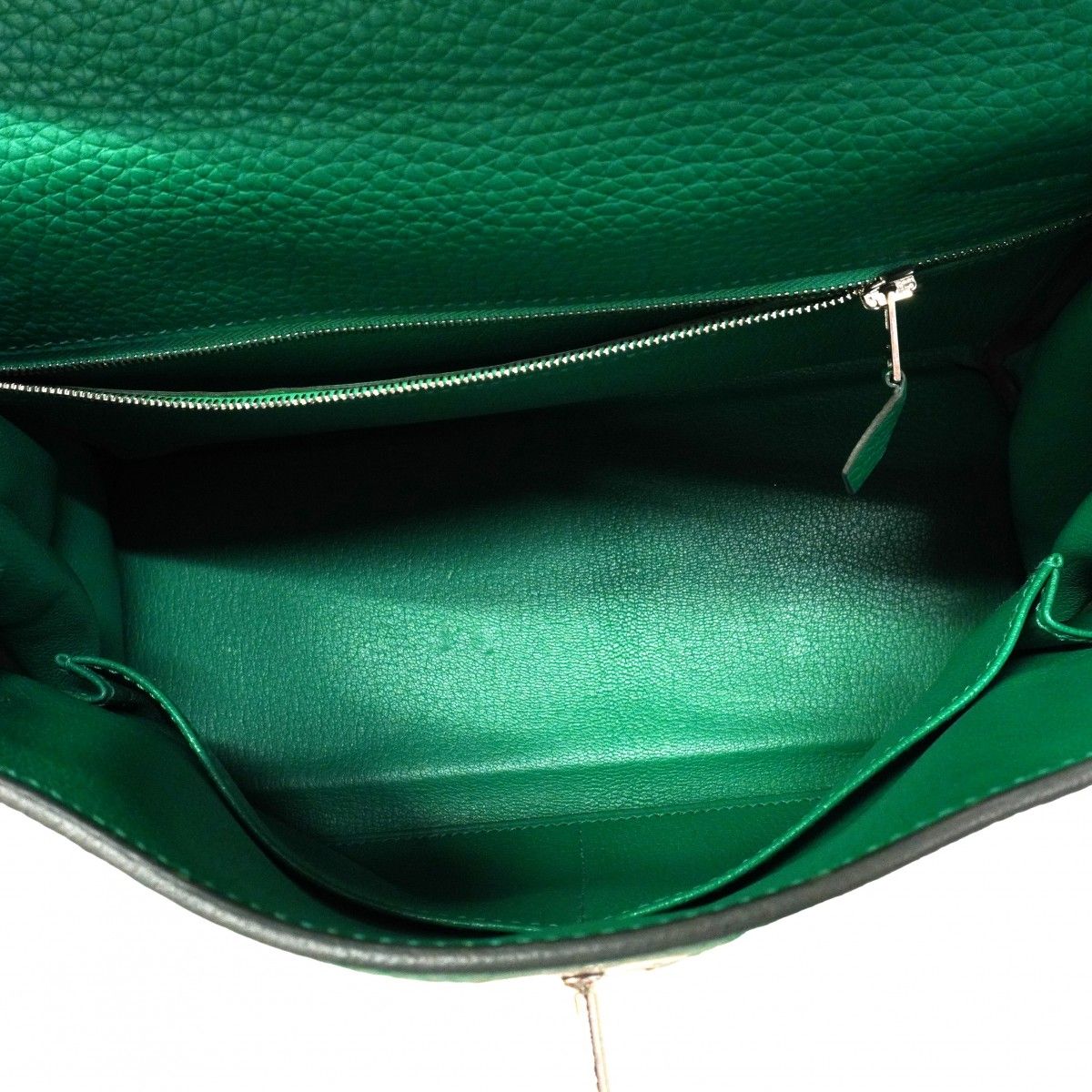 Hermes Handbag Kelly 28 Taurillon Clemence Vertigo Silver 2-Way Bag — view 4