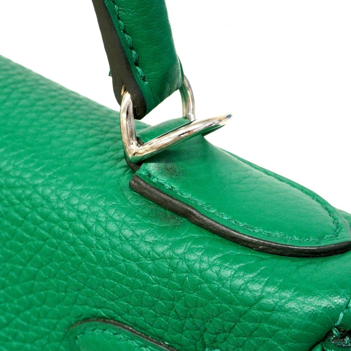 Hermes Handbag Kelly 28 Taurillon Clemence Vertigo Silver 2-Way Bag — view 7