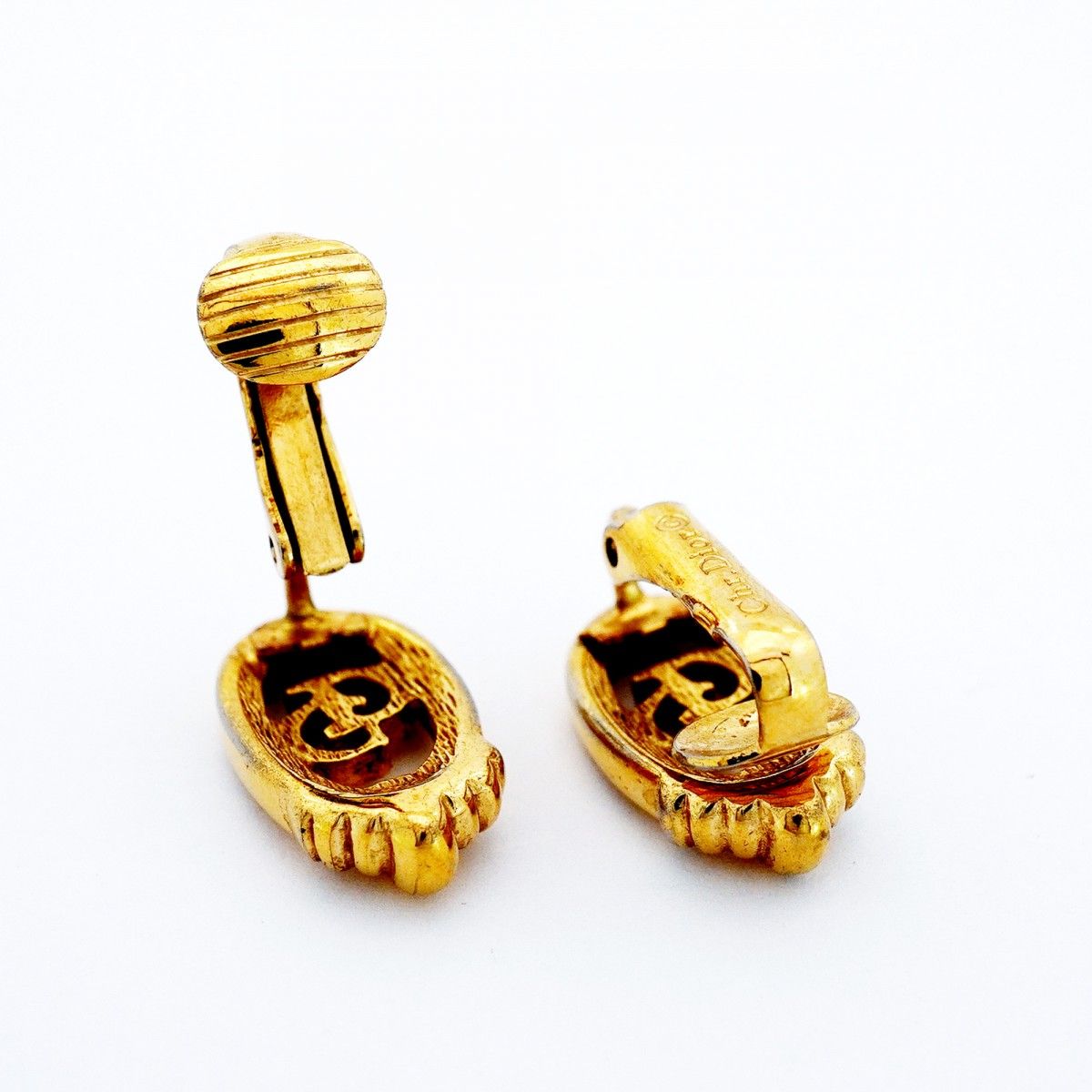 Dior Earrings CD Logo Gold Plated — view 3