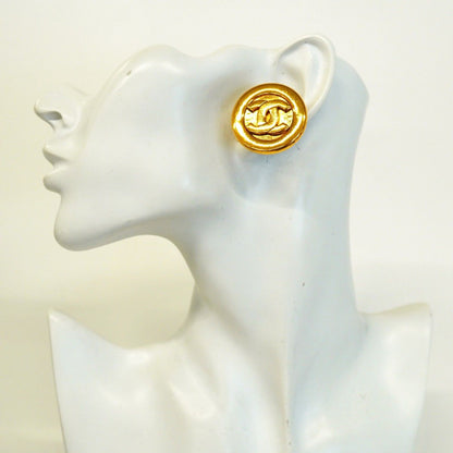 Chanel Earrings Vintage CC Logo Round — view 5