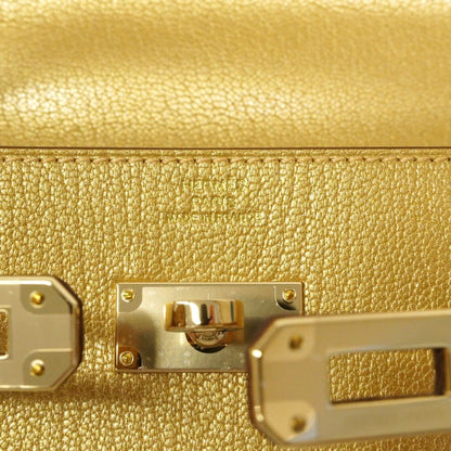 Hermes Shoulder Wallet Kelly Go Chevre Misor Dore Gold — view 5