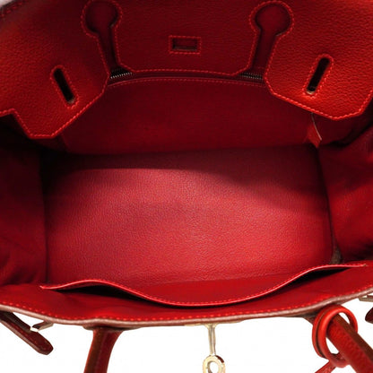 Hermes Handbag Birkin 30 Togo Rouge Vif Silver — view 4