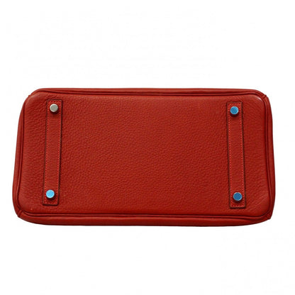 Hermes Handbag Birkin 30 Togo Rouge Vif Silver — view 3