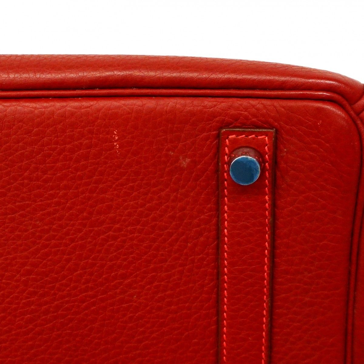 Hermes Handbag Birkin 30 Togo Rouge Vif Silver — view 9