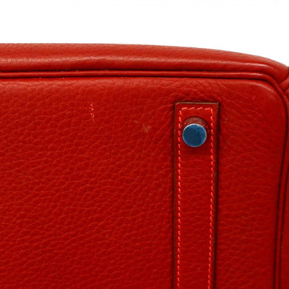 Hermes Handbag Birkin 30 Togo Rouge Vif Silver — view 9