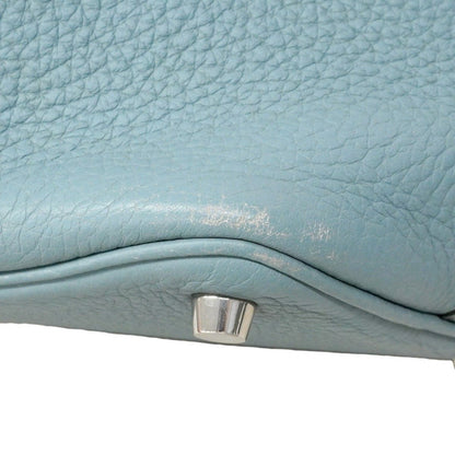 Hermes Handbag Picotin Lock PM Taurillon Clemence Blue Jean Silver — view 6