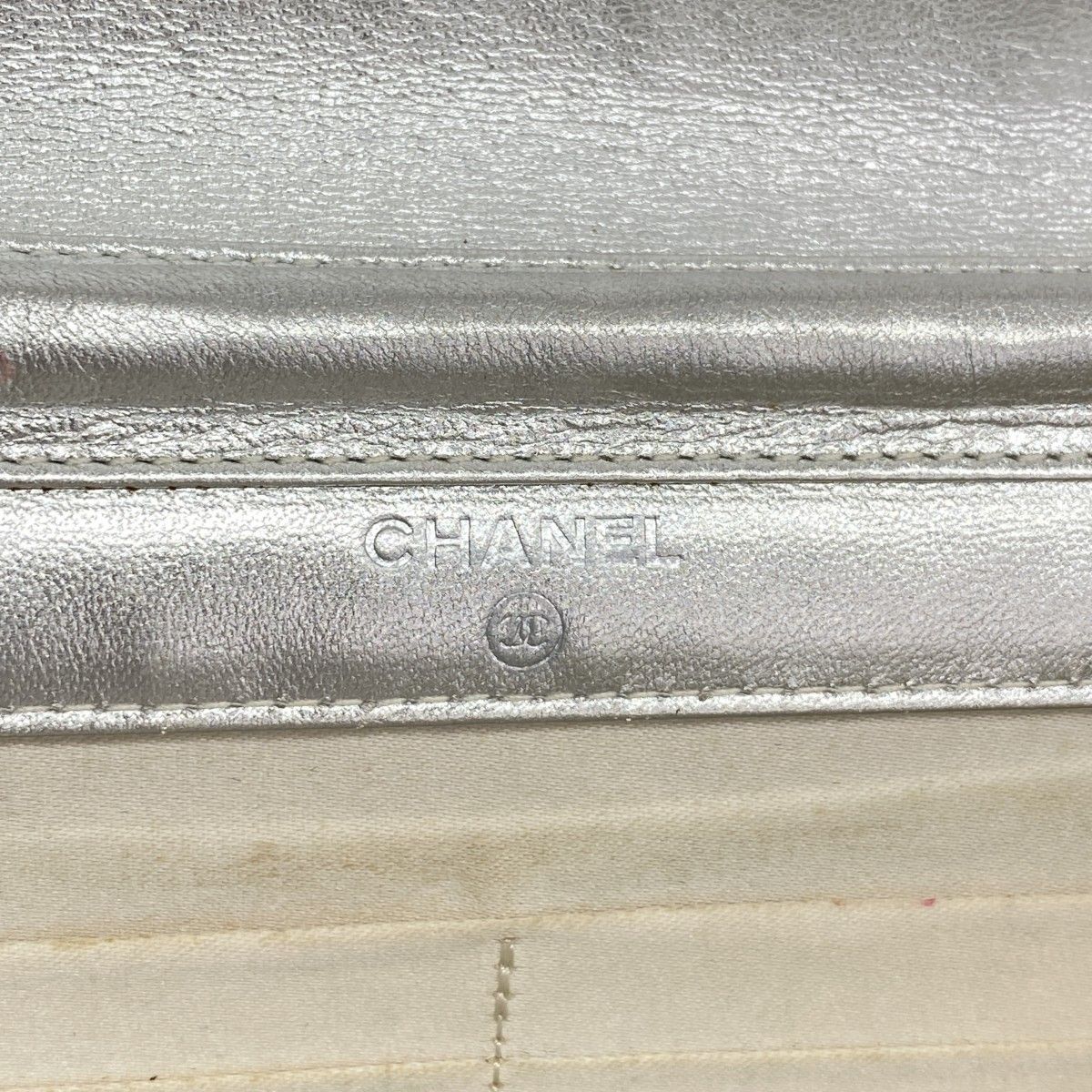 Chanel Shoulder Wallet New Travel Nylon Silver — view 5