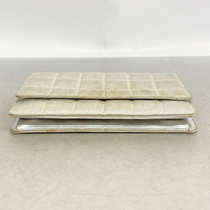 Chanel Shoulder Wallet New Travel Nylon Silver — view 3