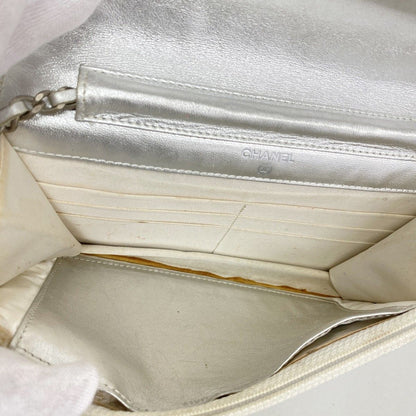 Chanel Shoulder Wallet New Travel Nylon Silver — view 4