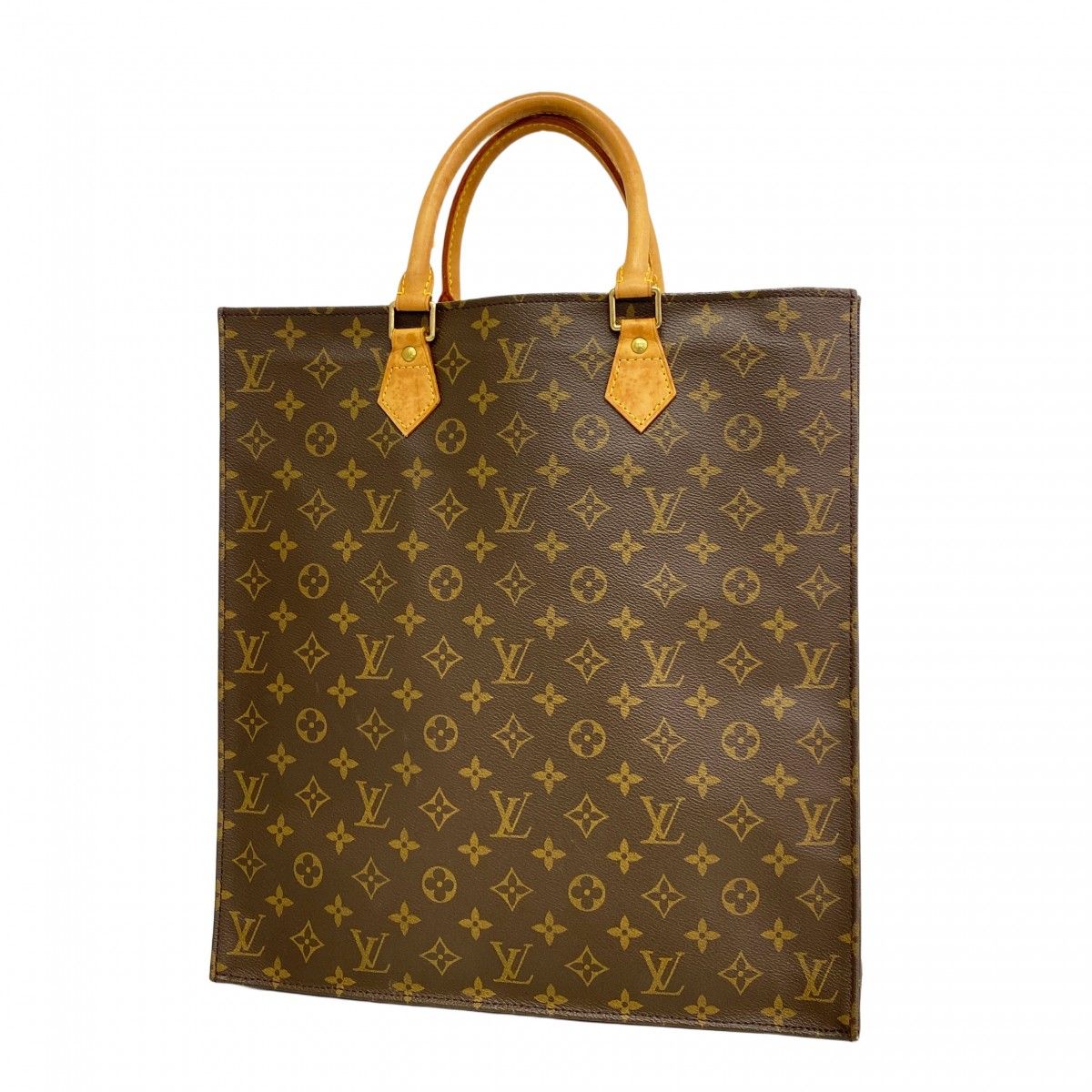 Louis Vuitton Tote Monogram Sac Plat Brown