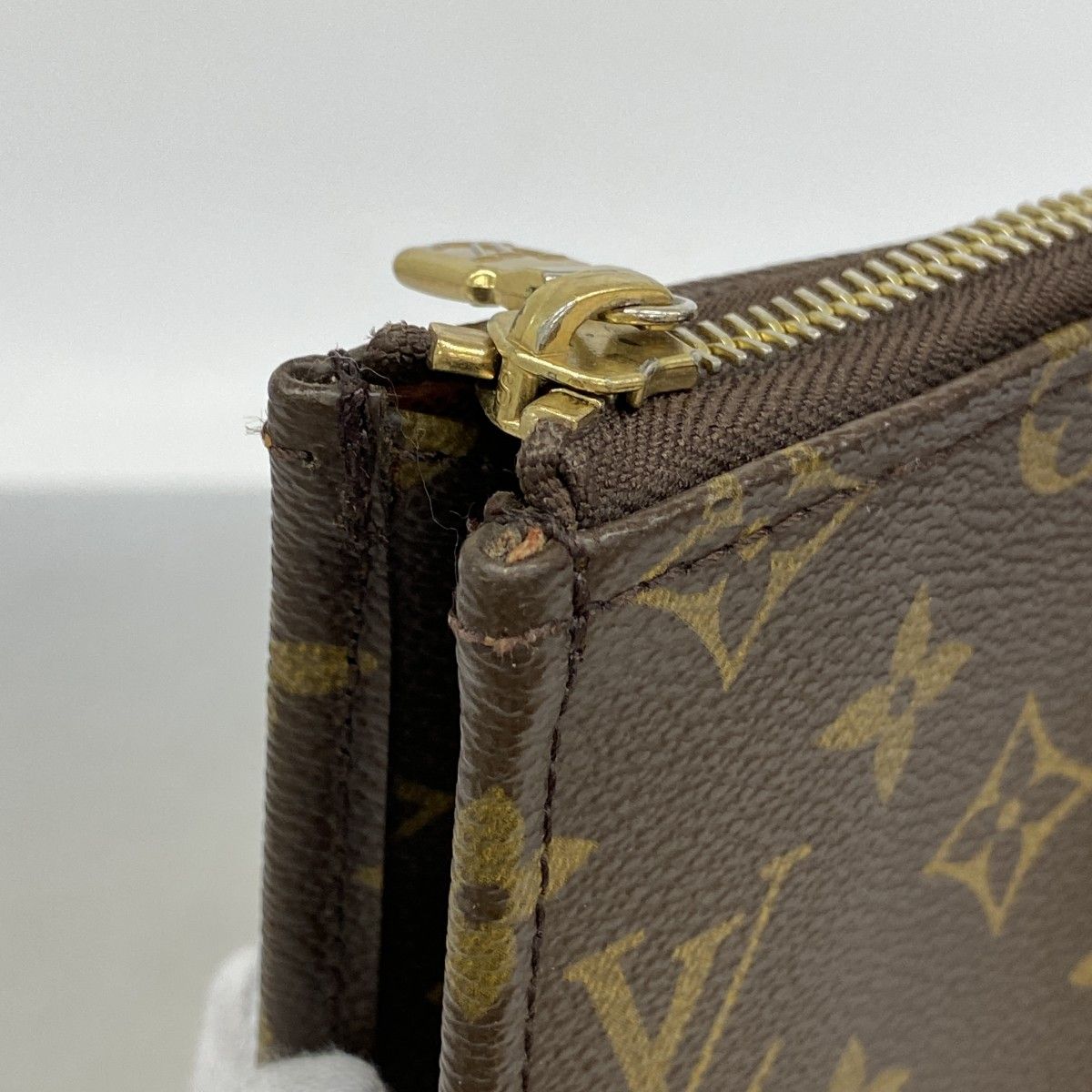 Louis Vuitton Clutch Monogram Poche Document Brown — view 6
