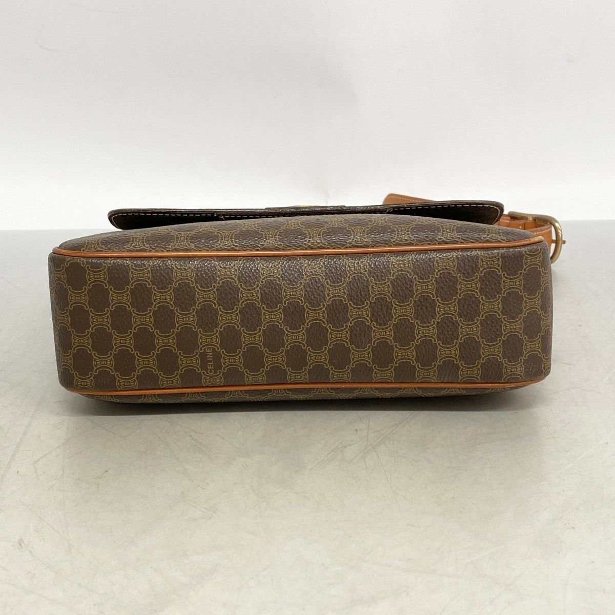 Celine Shoulder Bag Macadam Brown Gold — view 3