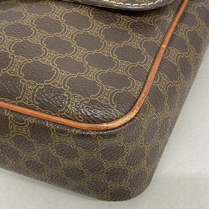 Celine Shoulder Bag Macadam Brown Gold — view 7