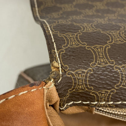 Celine Shoulder Bag Macadam Brown Gold — view 6