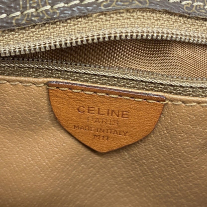 Celine Shoulder Bag Macadam Brown Gold — view 5