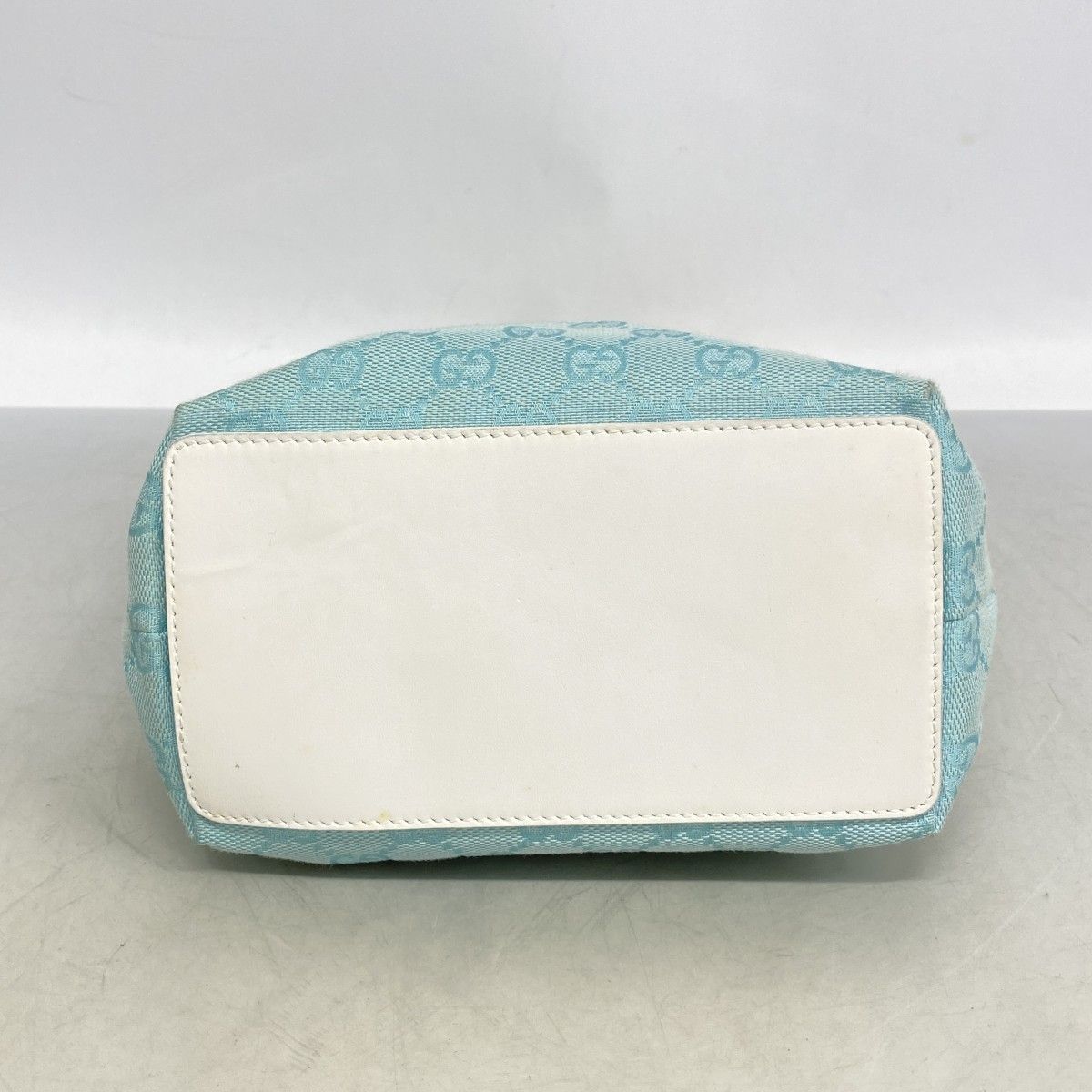 Gucci Tote GG Canvas 002 Blue White Gold — view 3