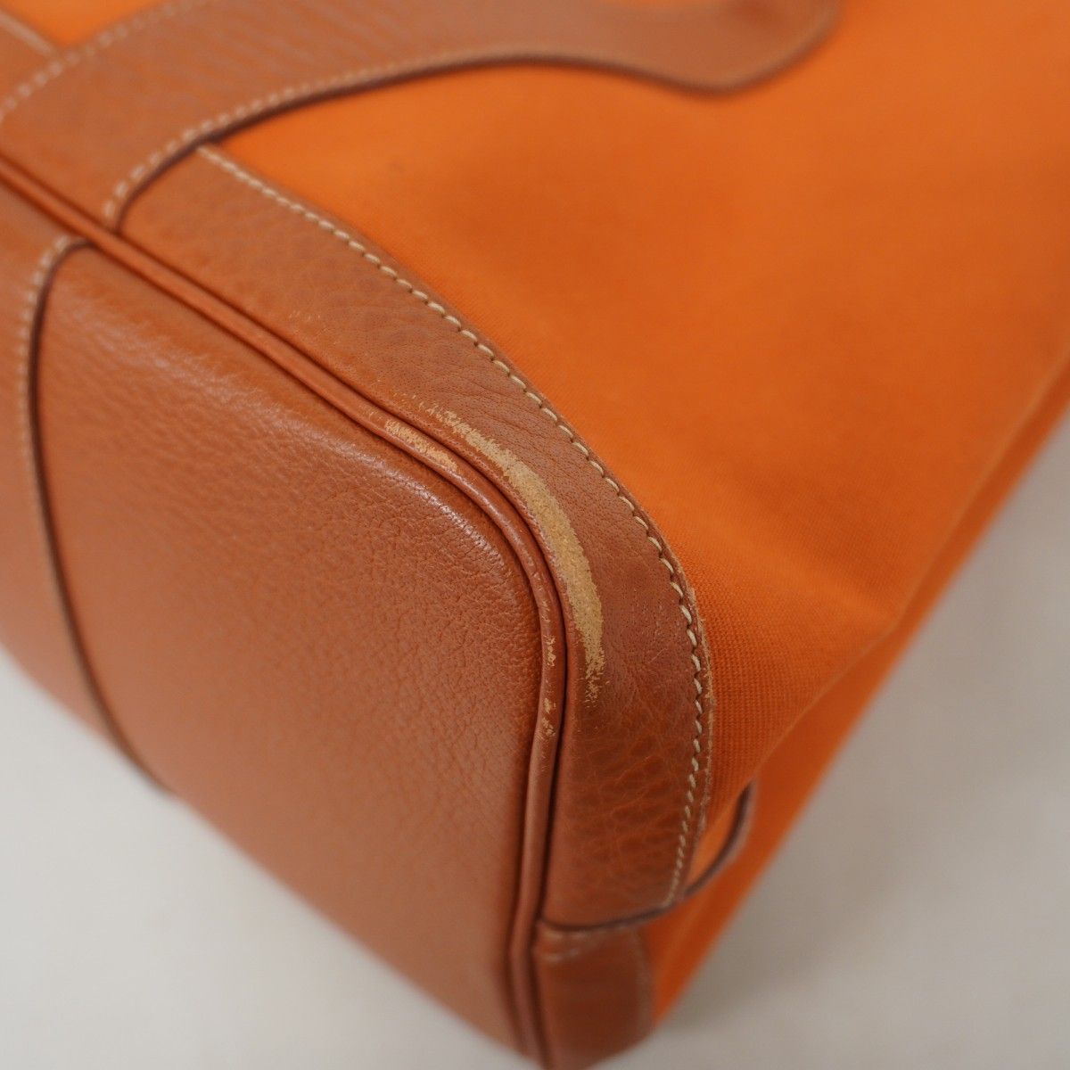 Hermes Tote Garden Party PM Toile Officier Orange Silver — view 6