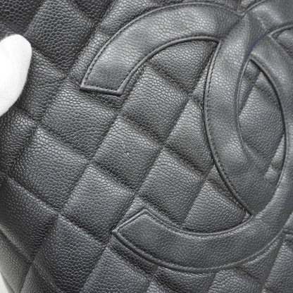 Chanel Tote Medallion Caviar Leather Black Gold — view 9