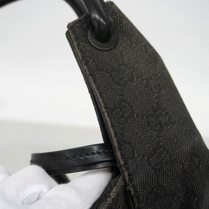 Gucci Shoulder Bag Denim Black Silver — view 8