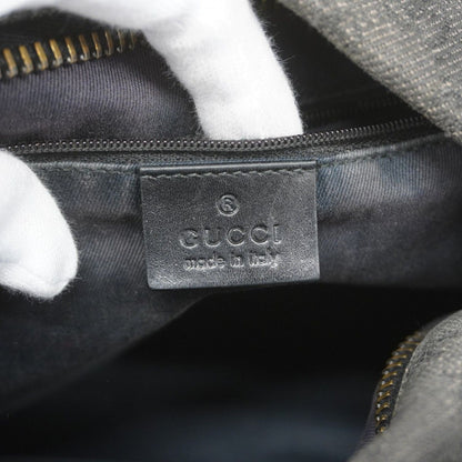 Gucci Shoulder Bag Denim Black Silver — view 5