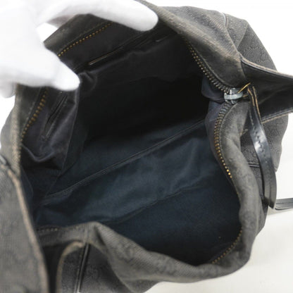 Gucci Shoulder Bag Denim Black Silver — view 4