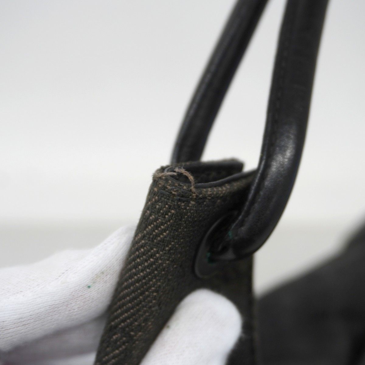 Gucci Shoulder Bag Denim Black Silver — view 7