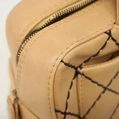 Chanel Handbag Wild Stitch Lambskin Brown Black Gold — view 7