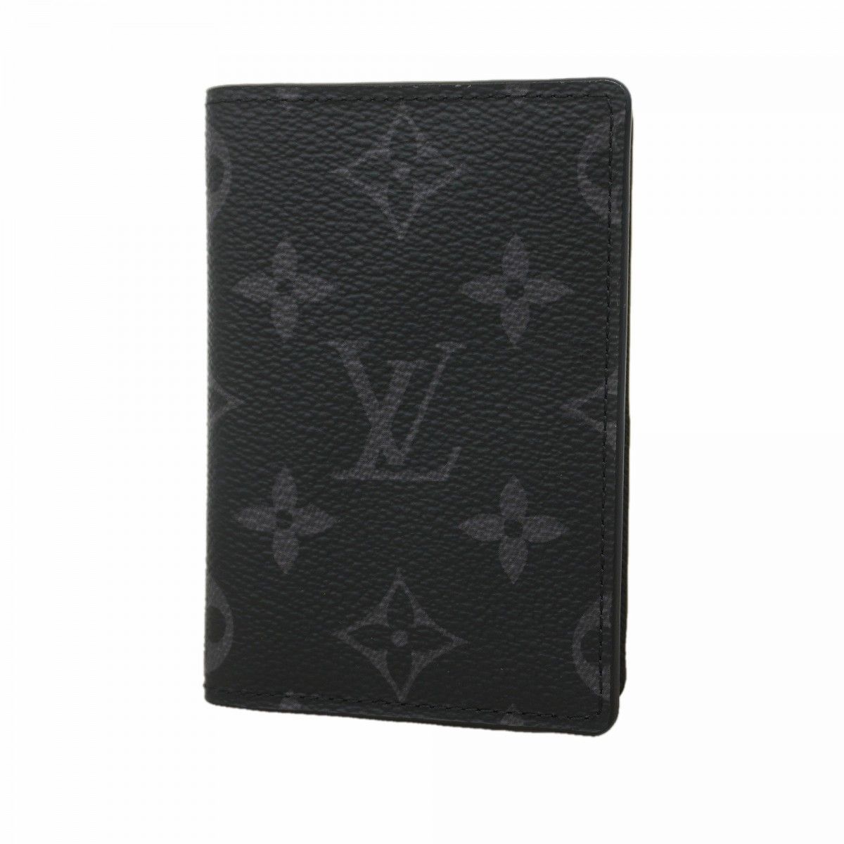Louis Vuitton Card Case Monogram Eclipse Organizer Poche Black