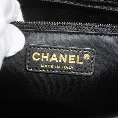 Chanel Chain Tote Quilted Caviar Leather Black Gold — view 5
